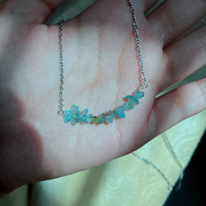 Blue Fluorite Stone - Chip - Necklace