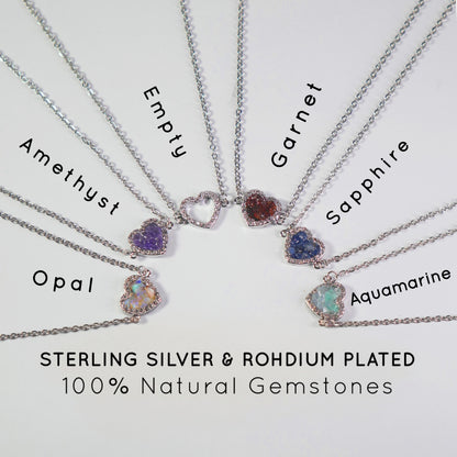 Pure Chandi - Crushed Stone - Heart Pendant -  Collection