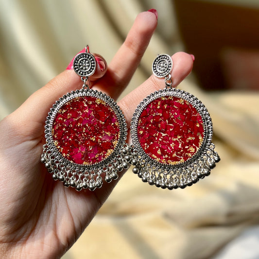 Rose Floral - Jhumkas