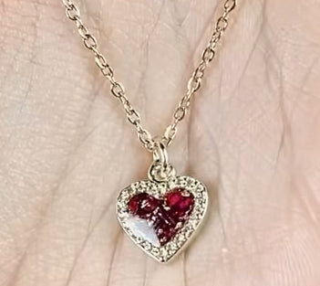 14k Goldplated - floral  - Heart - pendant