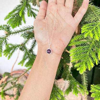 Amethyst - Tumbled - Stone - Jewelry Set