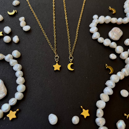 Star - Moon - Friendship Necklaces