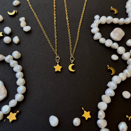 Star - Moon - Friendship Necklaces