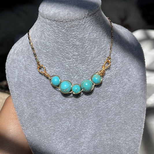Turquoise - Tumbled - Stone - Jewelry Set