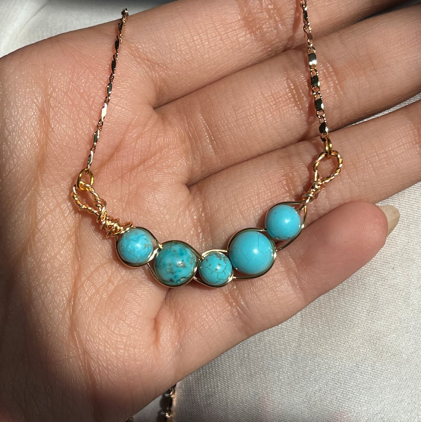 Turquoise - Tumbled - Stone - Jewelry Set