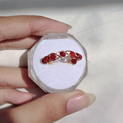 Stone - Tumbled - braided  - Rings Collection