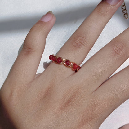 Stone - Tumbled - braided  - Rings Collection