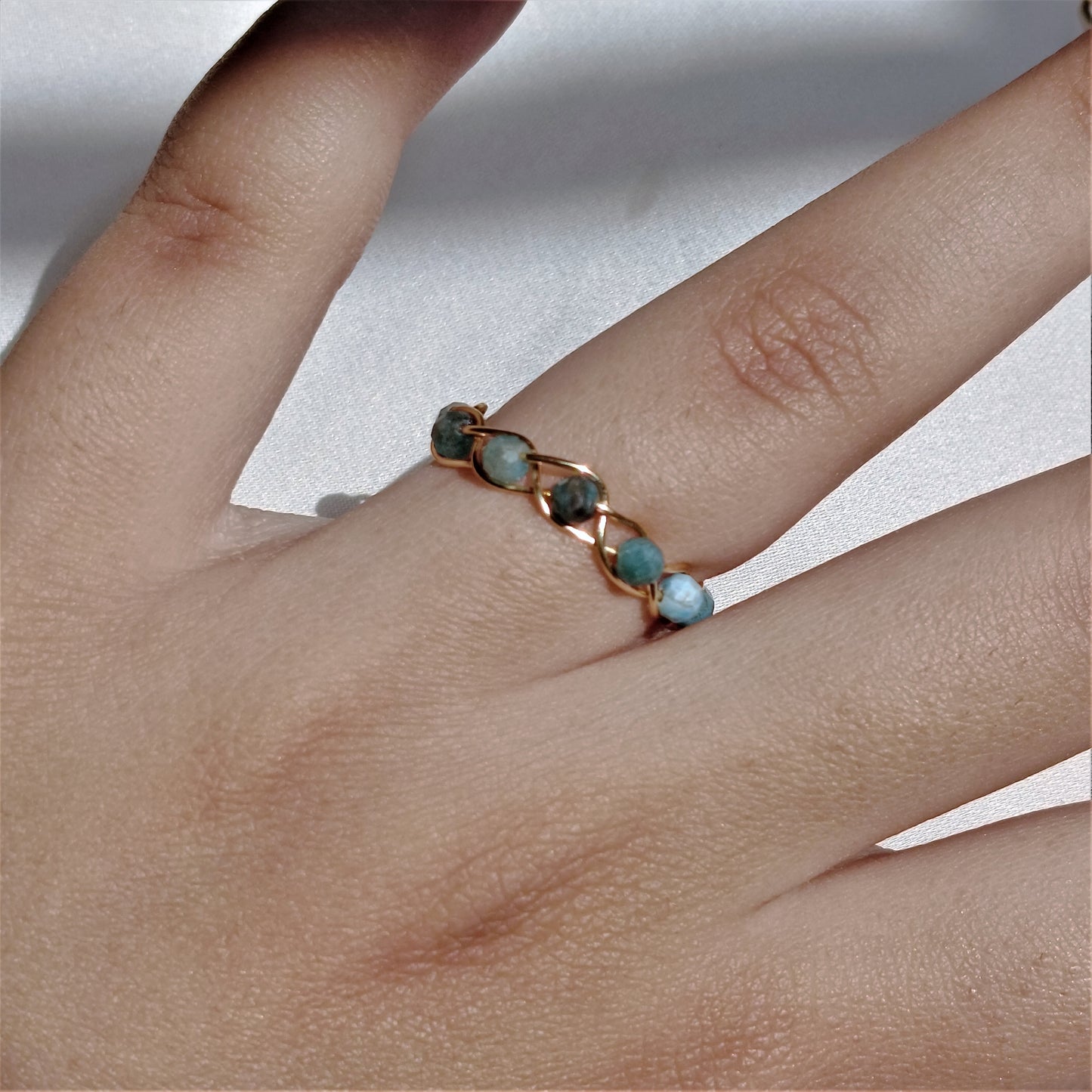 Stone - Tumbled - braided  - Rings Collection
