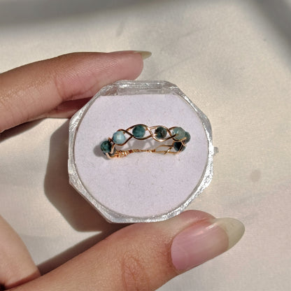 Stone - Tumbled - braided  - Rings Collection