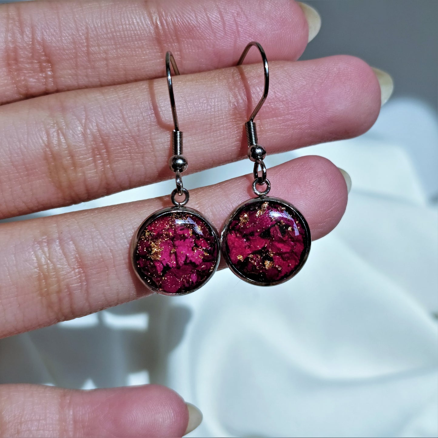 Rose - Floral - Resin - Jewelry Set