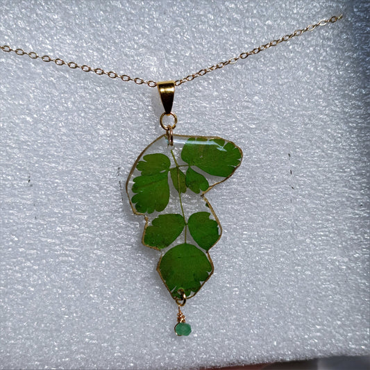 Emerald - Faceted - Floral - Tumbled - Necklace